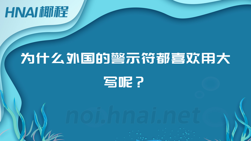 为什么外国的警示符都喜欢用大写呢？