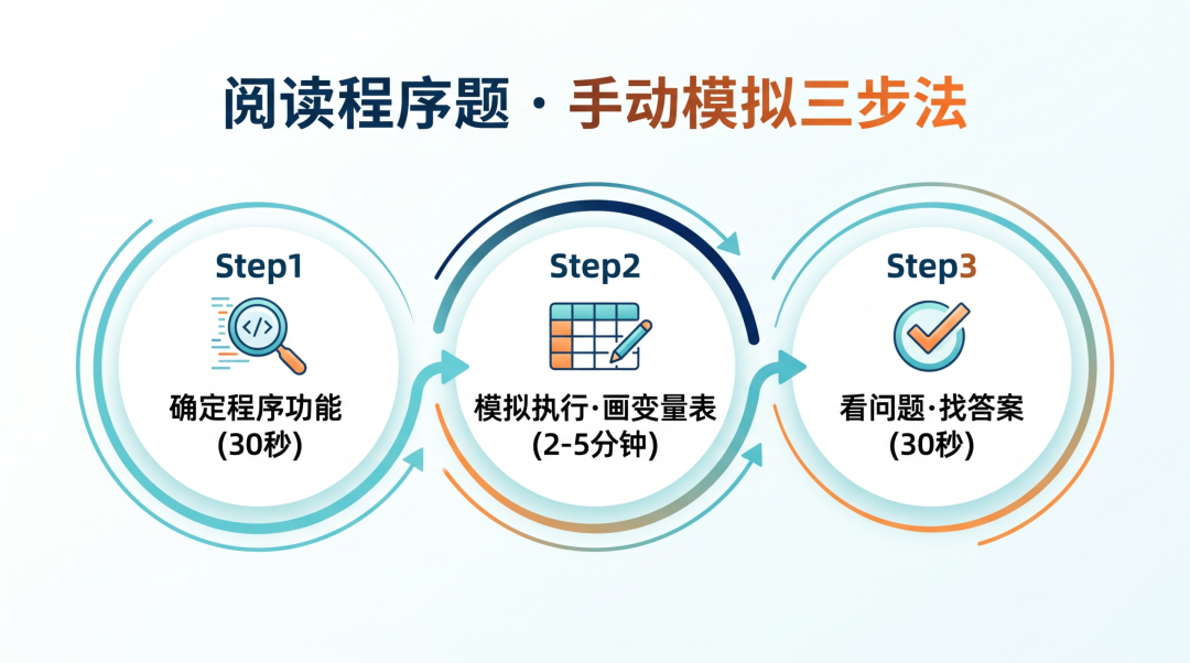 阅读程序题·手动模拟三步法